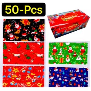 50pc. Christmas disposable Face Mask Covering